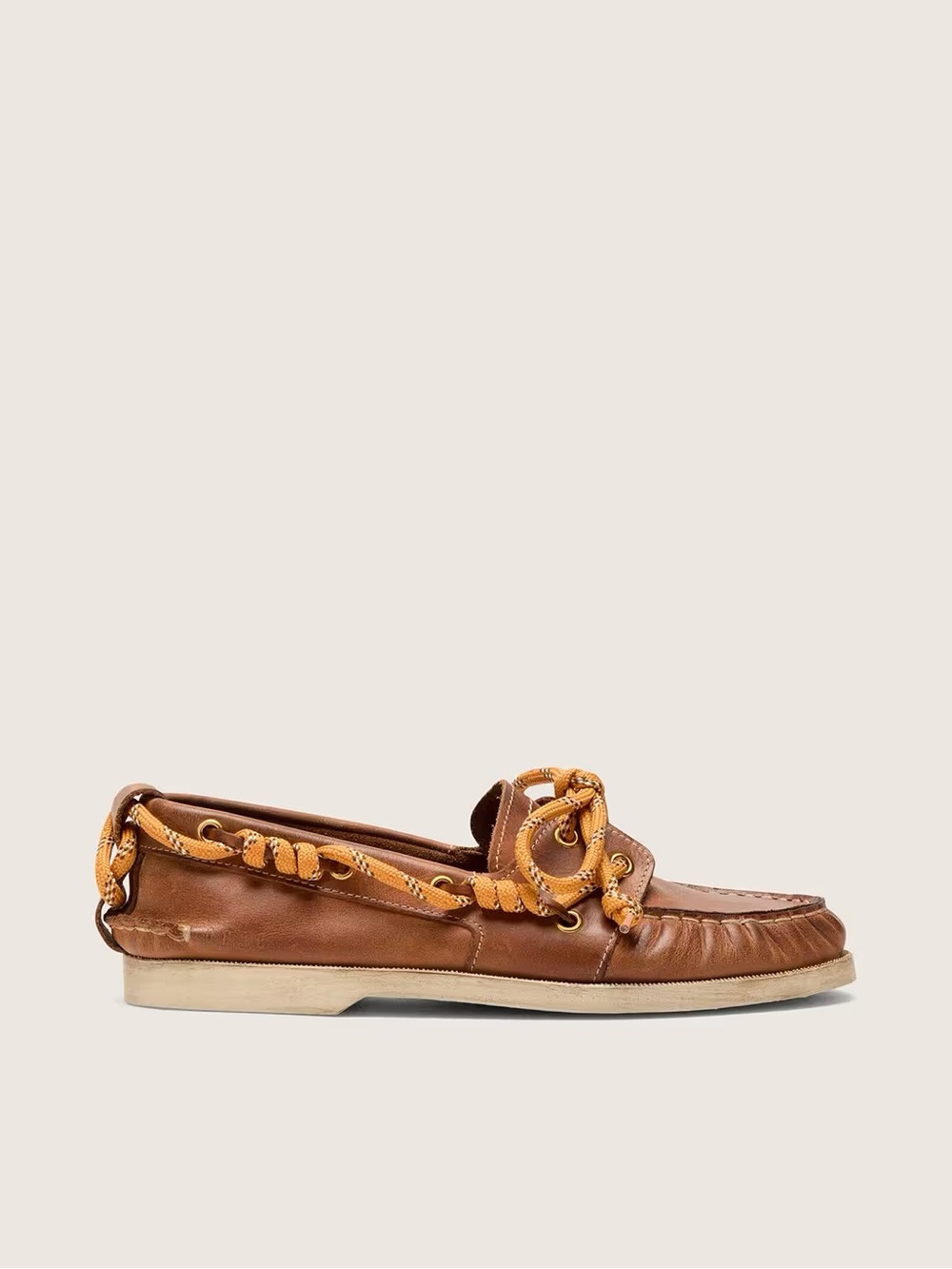 Golden Goose Women's Cruise loafer in tobacco-colored leather Sz 37